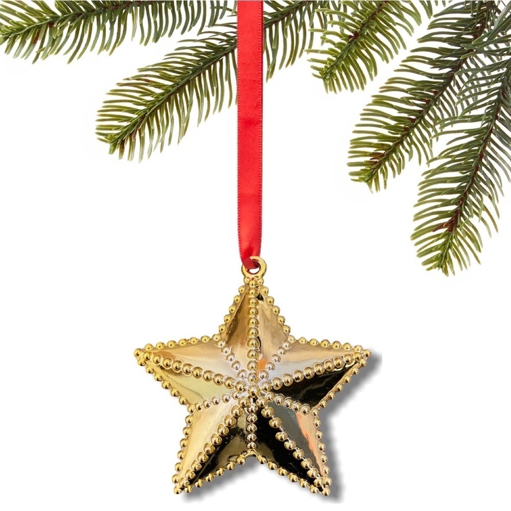 Gold Mirrored Star Ornament - Picture 4 of 8